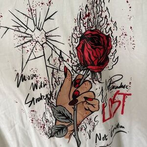 Graphic Short Sleeve Tee - White and Red